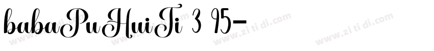 babaPuHuiTi 3 95字体转换